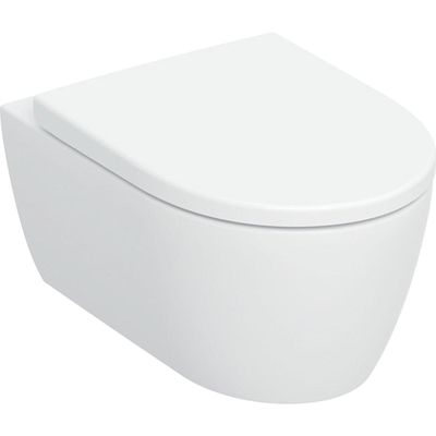 Geberit iCon Pack WC - 53x35cm - à fond creux - sans bride - TurboFlush - KeraTect - Abattant WC à fermeture douce et à démontage rapide - brillant blanc