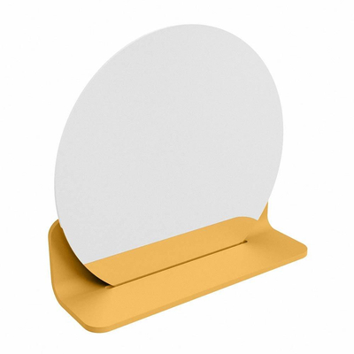 Mondiaz SPOT miroir – Ø 40 cm – avec tablette – Ocher (jaune)