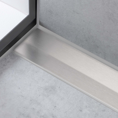 Hansgrohe RainDrain Flex Douchegoot - 100cm - inkortbaar - wandmontage - brushed stainless steel