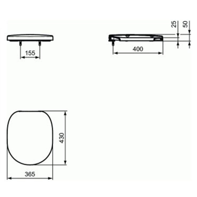 Ideal Standard Connect abattant de WC blanc