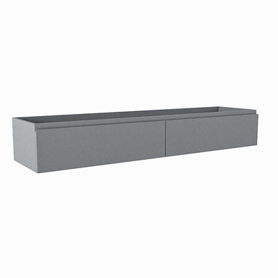 Mondiaz FOGE wastafelonderkast - 160x41x25cm - 2 lades - uitsparing links - softclose - Plata