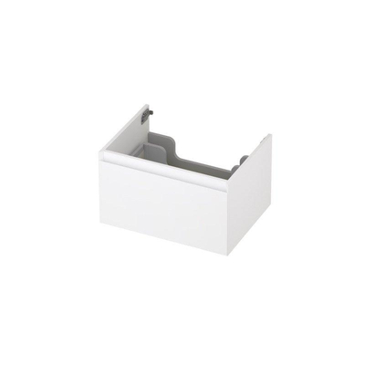 INK Wastafelonderkast - 60x45x35cm - 1 lade - greeploos - MDF lak - Mat wit