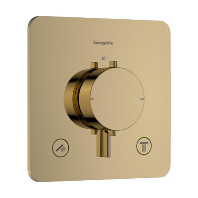 Hansgrohe Ecostat Comfort Q Thermostat encastrable - 2 fonctions - Or poli optic