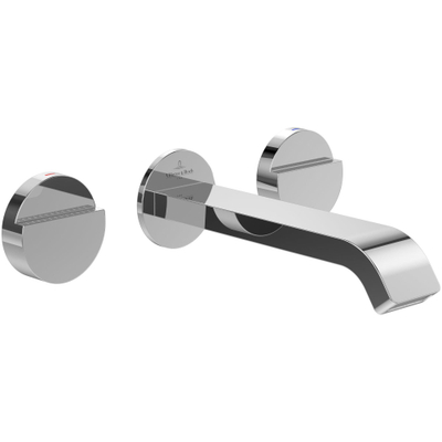 Villeroy & Boch Dawn wastafeluitloop set - zonder pop up afvoergarnituur - hoogglans chroom