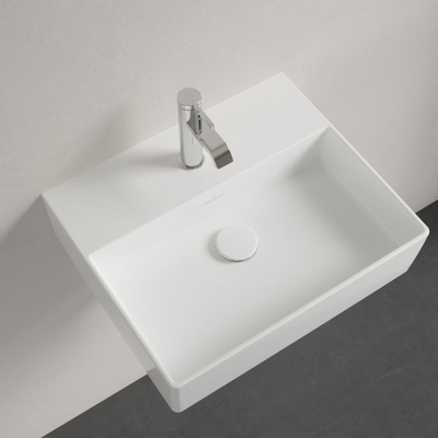 Villeroy & Boch memento 2.0 Lavabo pour porte serviettes 50x14x9cm 1 trou de robinet Blanc Alpin