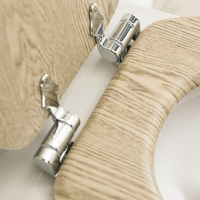 Tiger Steigerhout Abattant WC avec softclose FSC 37.5x5.5x45.5cm MDF bois d'échafaudage