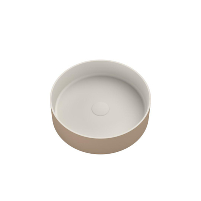 Ideavit Solidthin lavabo 40x40x12.5cm solid surface round matt beige