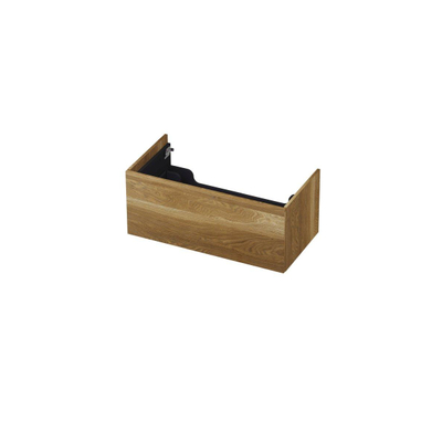 INK Wastafelonderkast - 90x45x37.6cm - 1 lade - push to open - Eiken - Aqua