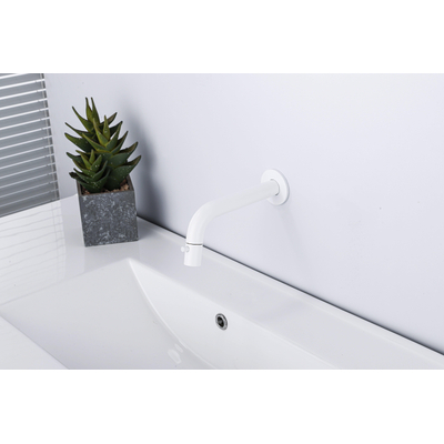 FugaFlow Eccelente Arredo Fonteinkraan - inbouw - uitloop 18cm - inkortbaar - mat wit -