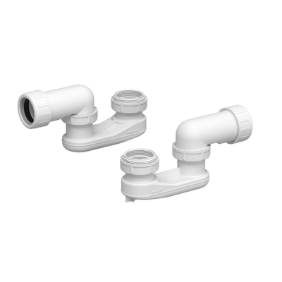 SIFON Espace gain de place pour meuble sous lavabo laiton Blanc