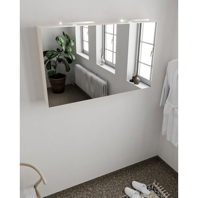 Mondiaz CUBB armoire de toilette – 120 x 70 x 18 cm – 2 portes – Linen (blanc cassé)