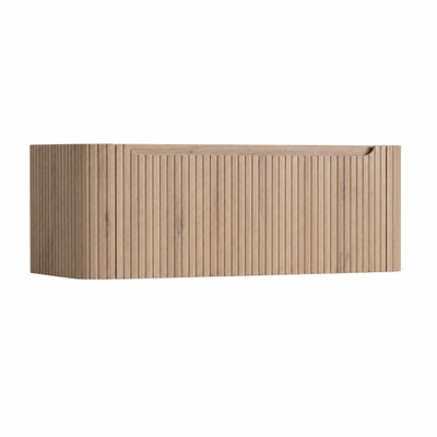 H&R Badmeubelen Juice Wastafelonderkast - 120x45x40cm - afgeronde hoeken - 3D-front - 1 lade - geïntegreerde greep - rockford oak