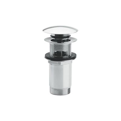 Clou InBe stop/go afvoerplug met overloop rond chroom