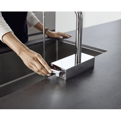 Hansgrohe Aquno Select M81 Mitigeur de cuisine 1 trou 250 2 jets avec douchette extractible poing chrome