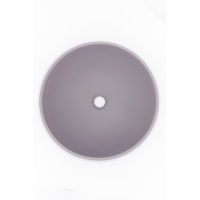 Zeza Element Vasque à poser - 41x41x14cm - solid surface - mat gris clair
