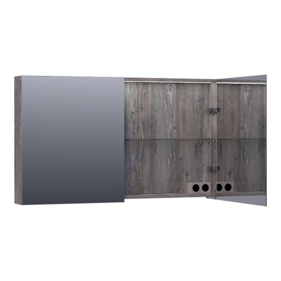 BRAUER Impress Deluxe armoire de toilette – 119 x 70 x 15 cm – LED directe – Driftwood
