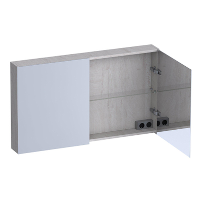 BRAUER Impress armoire de toilette - 120x70x15cm - sans éclairage - 2 portes miroir double face - Forest Seashell