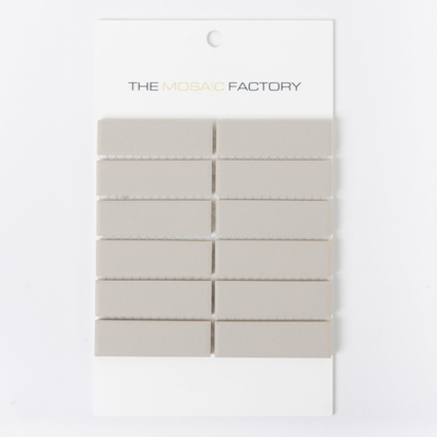 SAMPLE The Mosaic Factory London carreau mosaïque 7.3x2.3x0.6cm pour sol pour intérieur et extérieur rectangulaire céramique gris