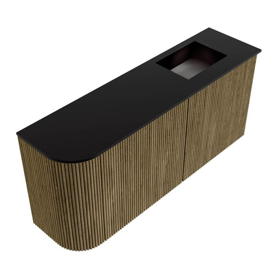 Mondiaz JOYA 91.6cm toiletmeubel - ronding links kleur Dusk - Wastafel FAYE positie Rechts 1 kraangat kleur Urban.
