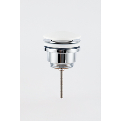 Ideavit Pop up bonde de vidage bombée solid surface chrome blanc