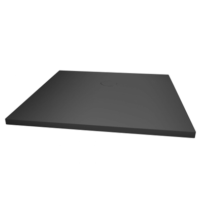 Xenz Flat Plus receveur de douche 90x90cm carré ébène (noir mat)