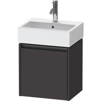 Duravit Ketho 2 meuble bas pour lavabo avec 1 porte 43,4x33,8x44cm gauche, avec poignée graphite anthracite super mat
