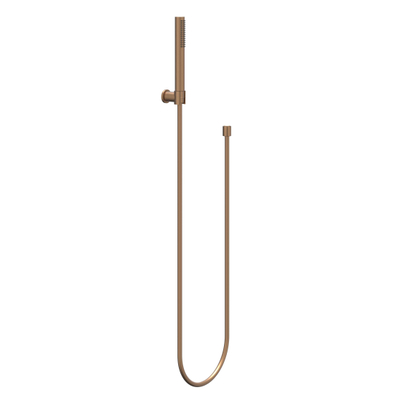 IVY Handdoucheset - staafmodel - met verstelbare wandsteun - doucheslang 150cm - staafmodel - 120cm - Geborsteld mat koper PVD