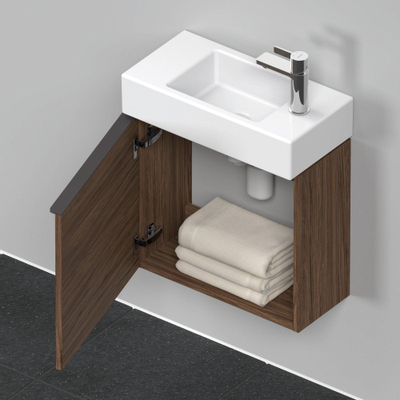 Duravit D-neo Meuble sous vasque 48.4x22.2x44cm 1 porte Noyer foncé mat