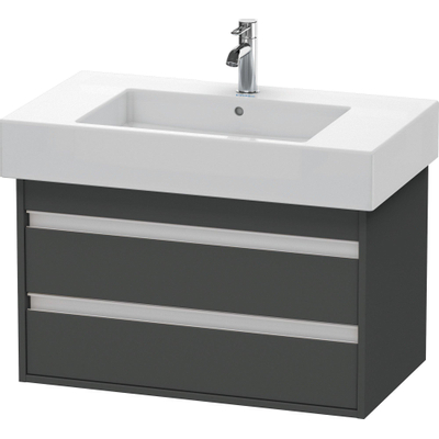 Duravit Ketho Meuble sous-lavabo avec 2 tiroirs 80x45.5x41cm pour Vero 032985 graphite