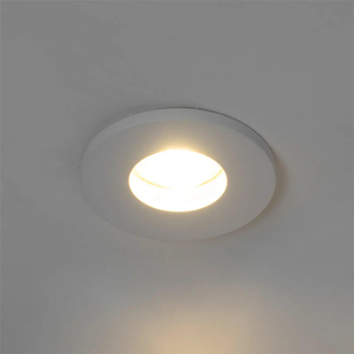 QAZQA Shed Inbouwspot - 8.5x8.5cm - IP54 - rond - mat wit