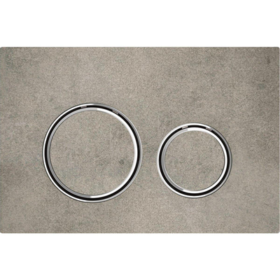 Geberit Sigma50 bedieningsplaat - 2-toets spoeling - rond - chroom/betonlook - dualflush - hoogglans chroom