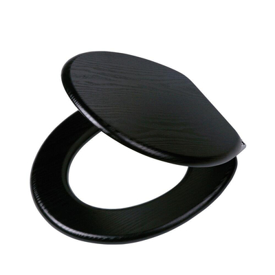 Tiger Toiletbril Blackwash Softclose MDF Zwart 37.5x5.5x43cm