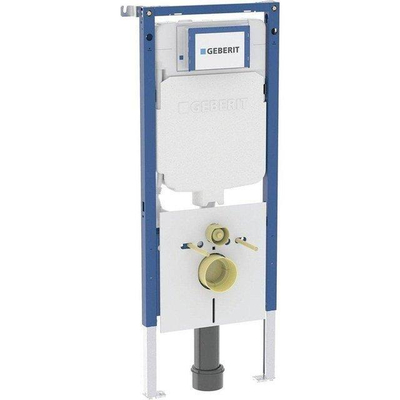 QeramiQ Dely Toiletset - 36.3x51.7cm - diepspoel - rimless - Geberit UP720 inbouwreservoir - softclose toilet zitting - 35mm - geborsteld messing bedieningsplaat - rechthoekige knoppen - mat zwart