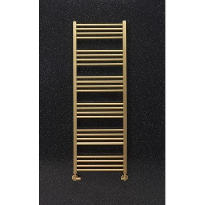 Crosswater MPRO handdoekradiator - 138x48cm - 568 watt - geborsteld messing (goud)