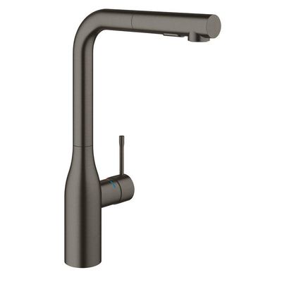 Grohe Essence New Keukenkraan - hoog - draaibare/uittrekbare uitloop - brushed hard graphite (antraciet)