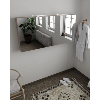 Mondiaz CUBB Armoire de toilette avec miroir - 150x70cm - 3 portes - Smoke (Anthracite)