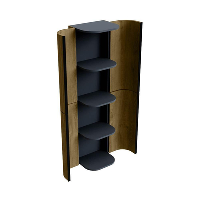 Mondiaz KURVE Badkamerkast - 160x45x38cm - 4 deuren - softclose - dusk
