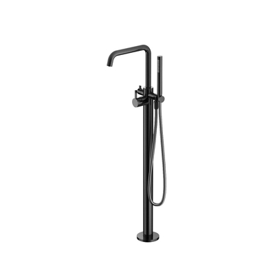 Hotbath Ace Pièce de finition - robinet de bain - sur pied - flexible de douche - douchette - Noir PVD Poli