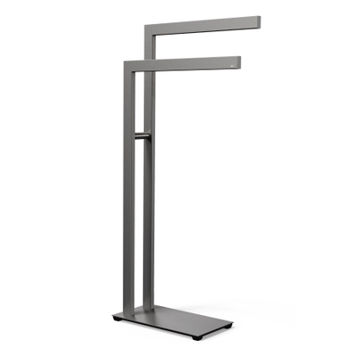 Zack LINEA Handdoekstandaard - 80x15x39cm - dubbel - grafiet