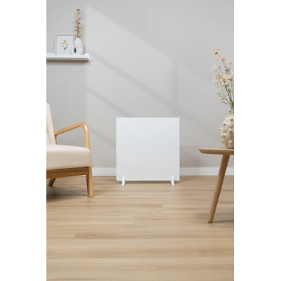 Eurom Mon Soleil Infrarood paneel - 63.7x63.8cm - IP24 - 360watt - wifi - display - vloer/wand- Horizontaal / Verticaal - metaal wit mat
