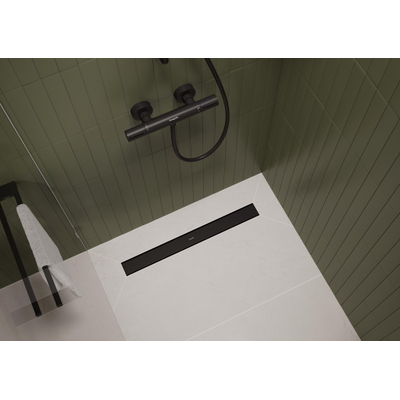 Hansgrohe RainDrain Go Douchegoot - 90cm - standaard/vlakke installatie - betegelbaar - mat zwart