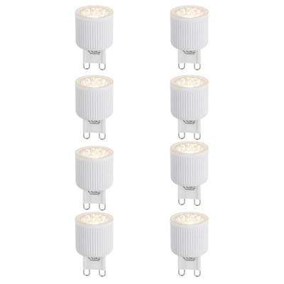 Luedd Lampe LED - set de 8 - G9 - 3W - 2700K - 300LM - dimmable