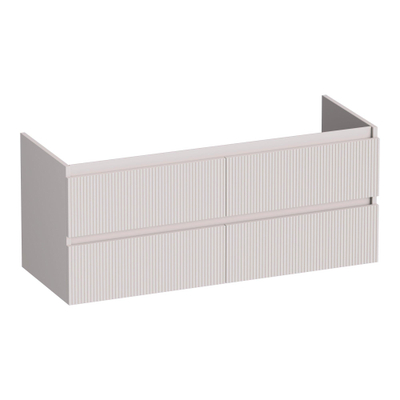 BRAUER Joy Wavy wastafelonderkast 120 4 softclose lades - greeploos - 2 sifon uitsparingen - mat zand