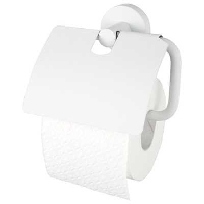 Haceka Kosmos Toiletrolhouder met klep mat wit SHOWROOMMODEL