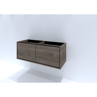 HR Badmeubelen Rize meuble sous lavabo - 2 grands tiroirs - sans poignée push2open - 120 x 45 x 45 cm - espresso