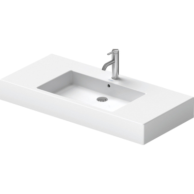 Duravit Vero Lavabo pour meuble 105x49cm avec trou pour robinetterie avec Wondergliss Blanc