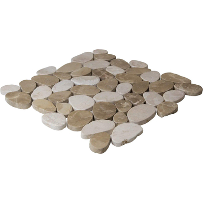 The Mosaic Factory Natural Stone mozaïektegel - 30.5x30cm - wand en vloertegel - Organisch - marmer - Brown Mix (bruin) TWEEDEKANS