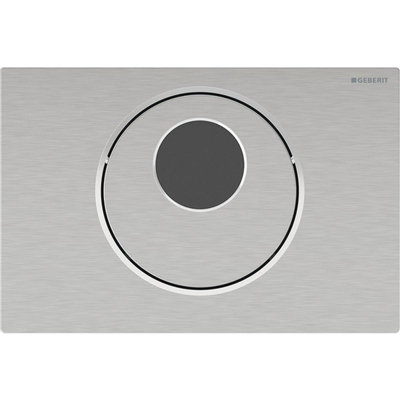 Geberit Sigma10 bedieningsplaat - 1-toets spoeling - ronde knop - reservoir 8 cm - Infrarood - 230V,rvs geb