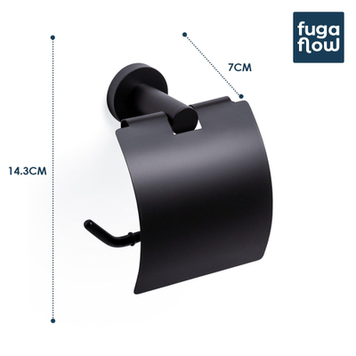 FugaFlow Arcas Toiletset - driedelig - mat zwart