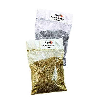 Sopro Glitter voor voeg zakje 100 gram Zilver